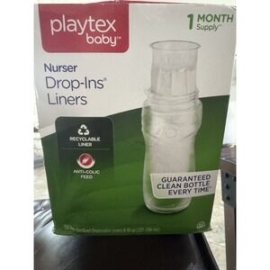 Playtex Baby Nurser Drop-Ins 150 Liners Bottles 8-10oz New Open Box Discontinued